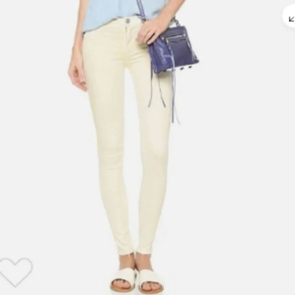 Like New! Hudson Jeans Nico Mid Rise Super Skinny Mellow Yellow Jeans in Size 30
